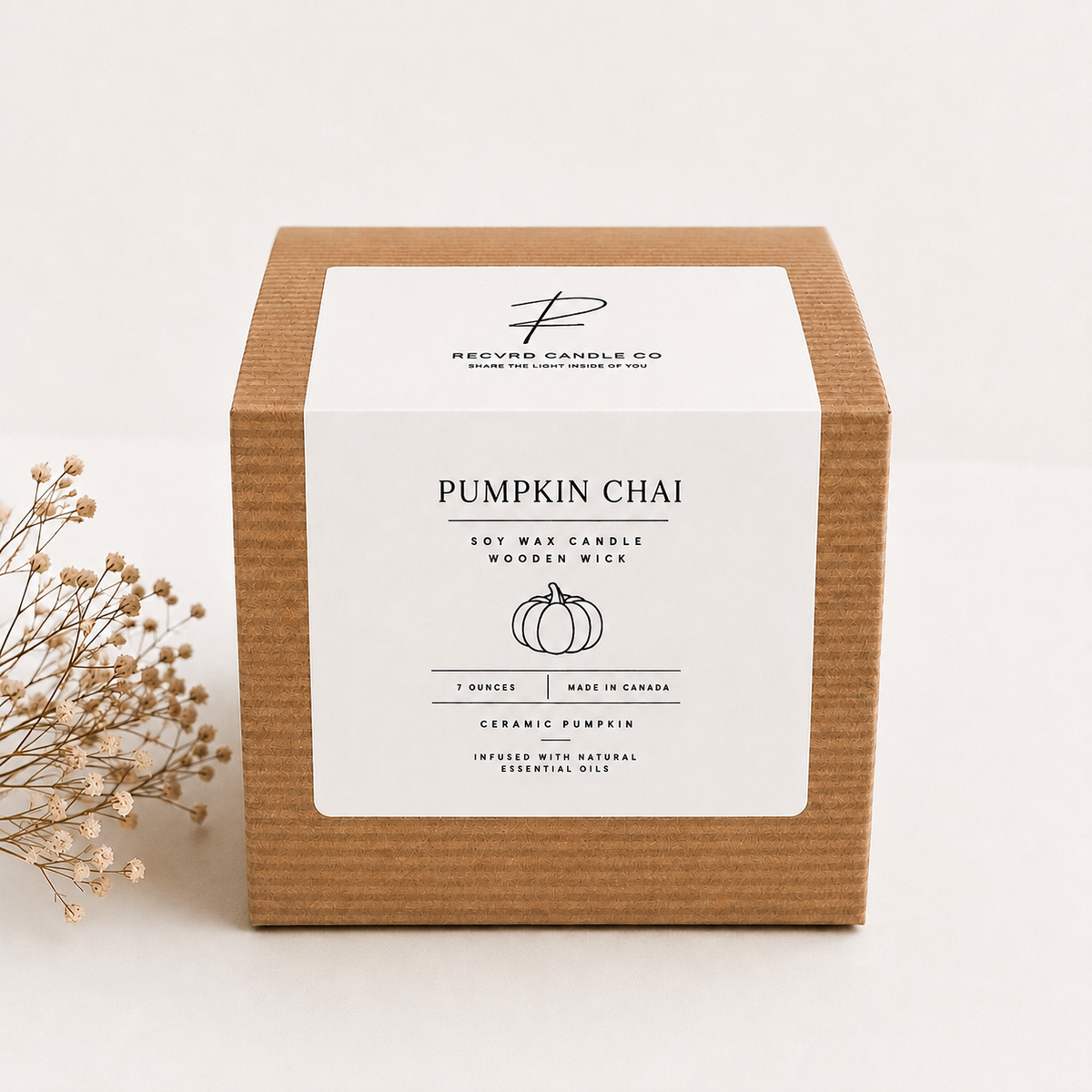 Orange Ceramic Pumpkin Candle - Pumpkin Chai Scent