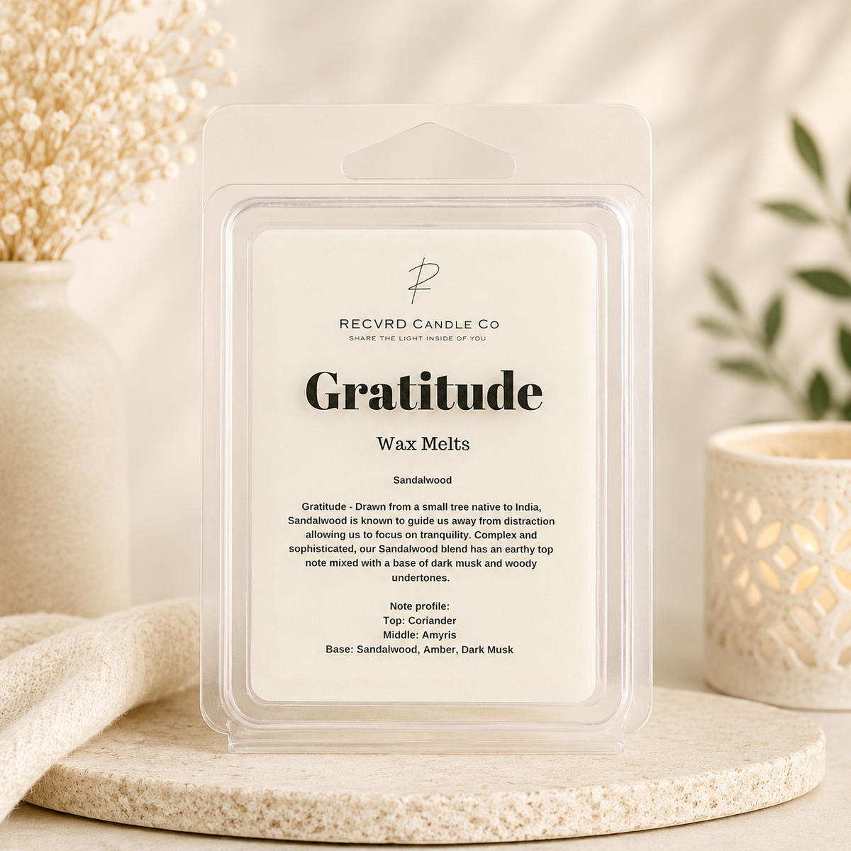 GRATITUDE Wax Melts · Sandalwood