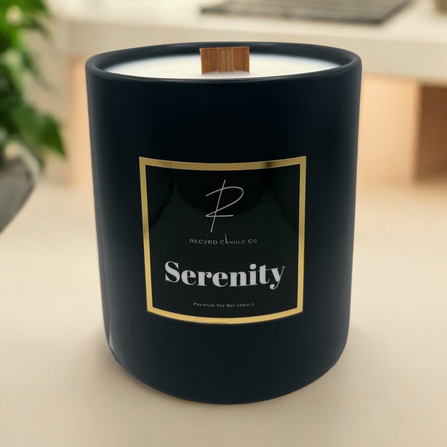 BLACK CERAMIC 12oz CANDLE