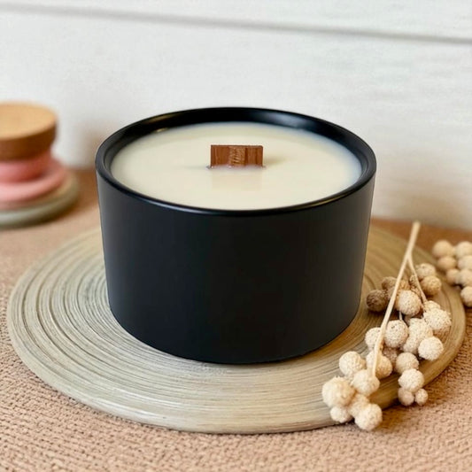 BLACK MINI CERAMIC CANDLE